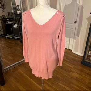 Seraphine Long Sleeve Maternity/Nursing Pink Sweater Women’s Small